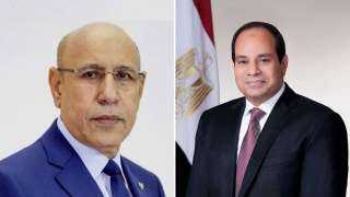 الرئيس السيسى يهنئ محمد ولد الشيخ الغزوانى بمناسبة إعادة انتخابه رئيسا لموريتانيا