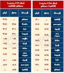 السكة الحديد : تشغيل خدمة جديدة بالوجه القبلى بعربات مكيفة فرنساوى مطور بين القاهرة سوهاج والعكس اعتباراً من يوم 30 / 10 / 2024