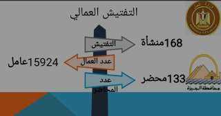 محافظ الجيزة: تفتيش عمالي على ١٦٨ منشأة من خلال مديرية العمل وتحرير ١٣٣ محضرًا لضبط المخالفات